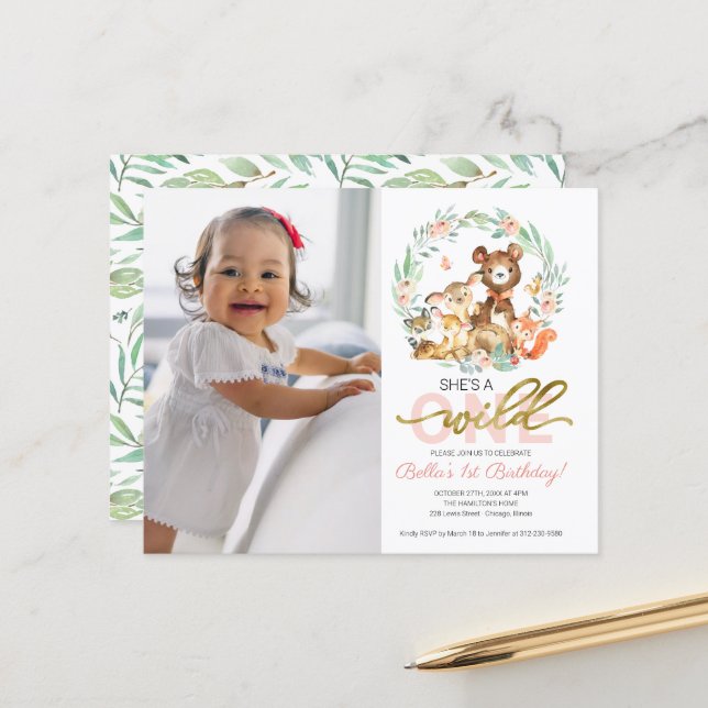 Lámina Invitaciones de cumpleaños salvajes y económicas c (Anverso/Reverso In Situ)