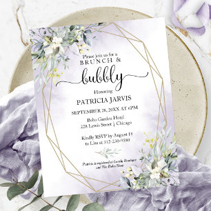Lámina Invitaciones de Desayuno y Burbujas para Despedida