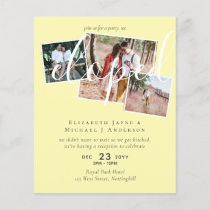Lámina INVITACIONES DE ELopement PRESUPUESTO Collage de F