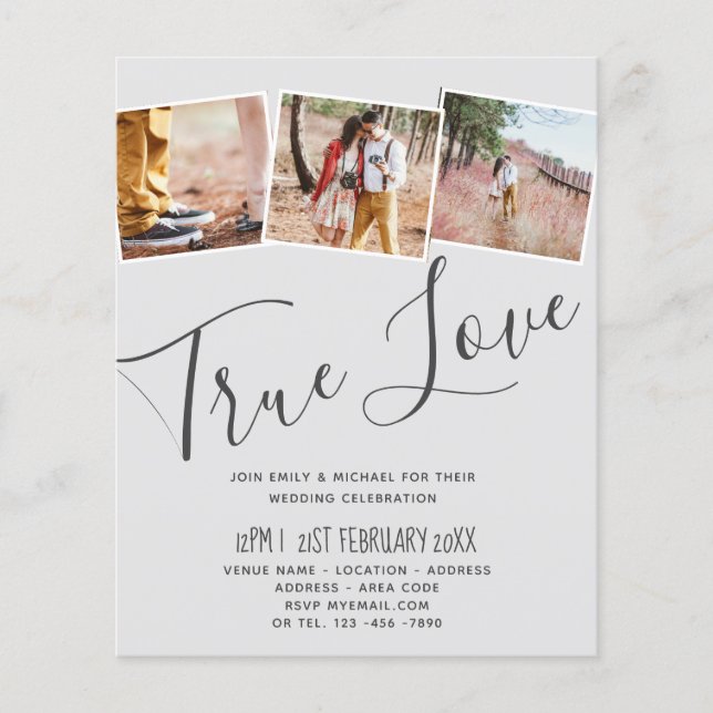 Lámina Invitaciones de fiesta de compromiso de amor verda (Anverso)