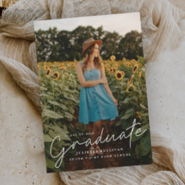Lámina Invitaciones de graduación con foto simple de pres