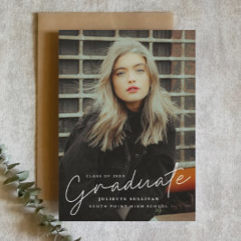 Lámina Invitaciones de graduación con foto simple y presu