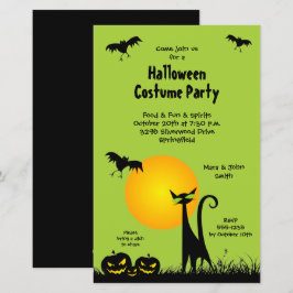 Lámina Invitaciones de Halloween con presupuesto para gat