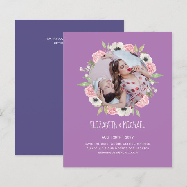 Lámina Invitaciones de invitaciones a la fiesta de compro (Anverso / Reverso)