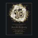 Lámina Invitaciones de Presupuesto para Sweet 16 Dorado N<br><div class="desc">Deja que tus amigos sepan que marquen sus calendarios para tu día especial con estas hermosas invitaciones azules polvorientas de Sweet 16. Cada invitación presenta un diseño festivo con hermosos globos, perfecto para establecer el ambiente para un día de diversión y celebración. Ya sea que planees organizar una gran gala...</div>