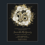 Lámina Invitaciones de Presupuesto para Sweet 16 Dorado N<br><div class="desc">Deja que tus amigos sepan que marquen sus calendarios para tu día especial con estas hermosas invitaciones azules polvorientas de Sweet 16. Cada invitación presenta un diseño festivo con hermosos globos, perfecto para establecer el ambiente para un día de diversión y celebración. Ya sea que planees organizar una gran gala...</div>