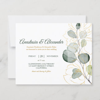 Lámina Invitaciones elegantes y económicas a la ceremonia