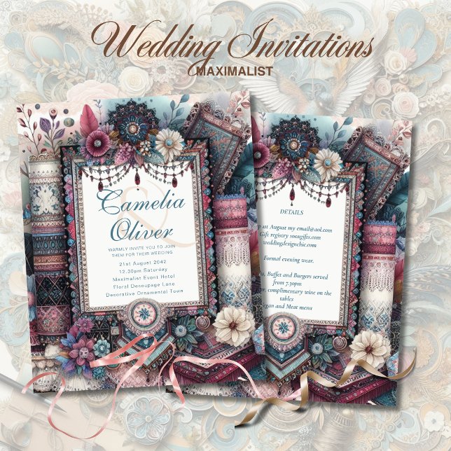 Lámina Invitaciones maximalistas de matrimonio ocupadas d (Subido por el creador)