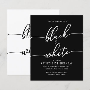 Lámina Invitaciones para adultos, blancos y negros