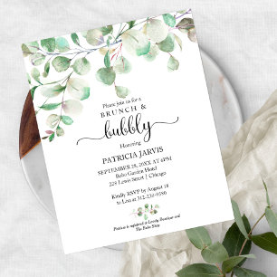 Lámina Invitaciones para Brunch y Burbujas con Presupuest