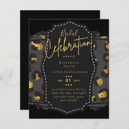 Lámina Invitaciones para el tema del Glitzy Black Gold Br