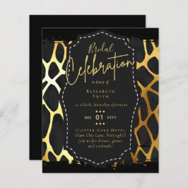 Lámina Invitaciones para el tema del Glitzy Black Gold Br