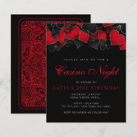 Invitaciones para fiestas de casino nocturno