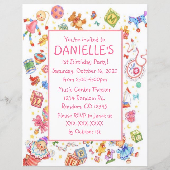 Lámina Invitaciones para fiestas de cumpleaños temáticas  (Anverso)