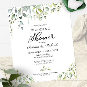 Lámina Invitaciones para la ducha de novios con presupues
