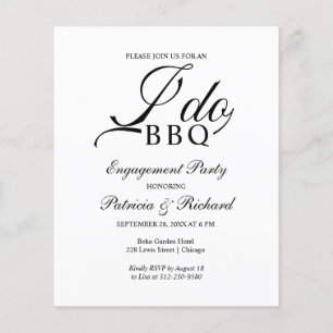 Lámina Invitaciones para la fiesta de compromiso Budget I