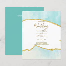Lámina Invitaciones para la Sublime Boda de Oro Azul de O