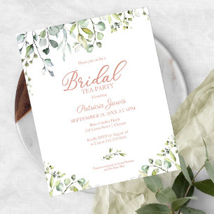 Lámina Invitaciones para Té de Despedida de Soltera con V