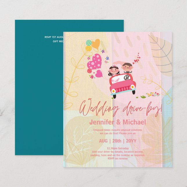 Lámina Invitaciones presupuestadas de Boda reducido para  (Anverso / Reverso)