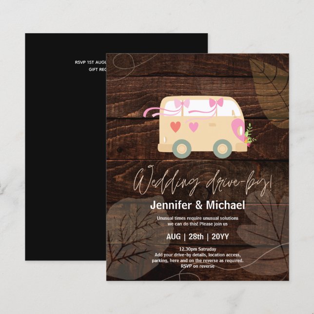 Lámina Invitaciones presupuestadas de Boda reducido para  (Anverso / Reverso)