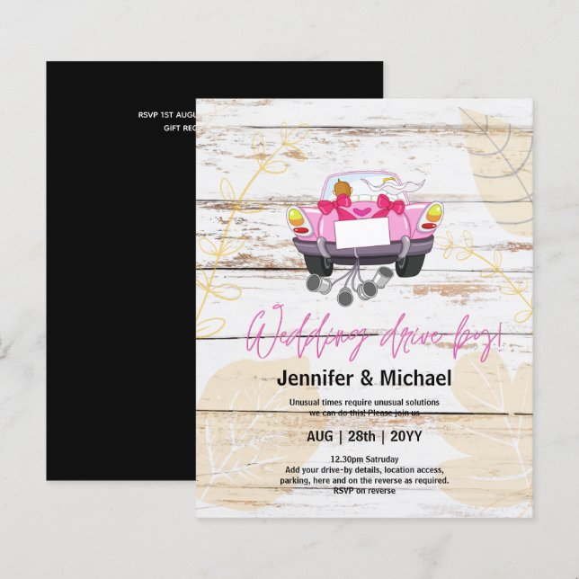 Lámina Invitaciones presupuestadas de Boda reducido para  (Anverso / Reverso)