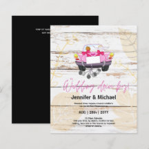 Invitaciones presupuestadas de Boda reducido para