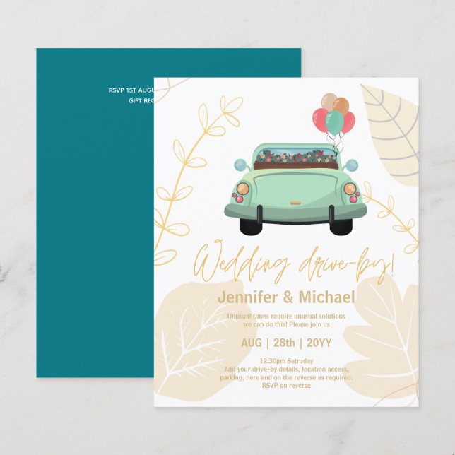 Lámina Invitaciones presupuestadas de Boda reducido para  (Anverso / Reverso)