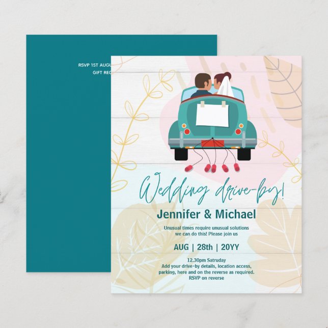 Lámina Invitaciones presupuestadas de Boda reducido para  (Anverso / Reverso)