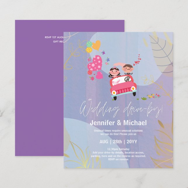 Lámina Invitaciones presupuestadas de Boda reducido para  (Anverso / Reverso)