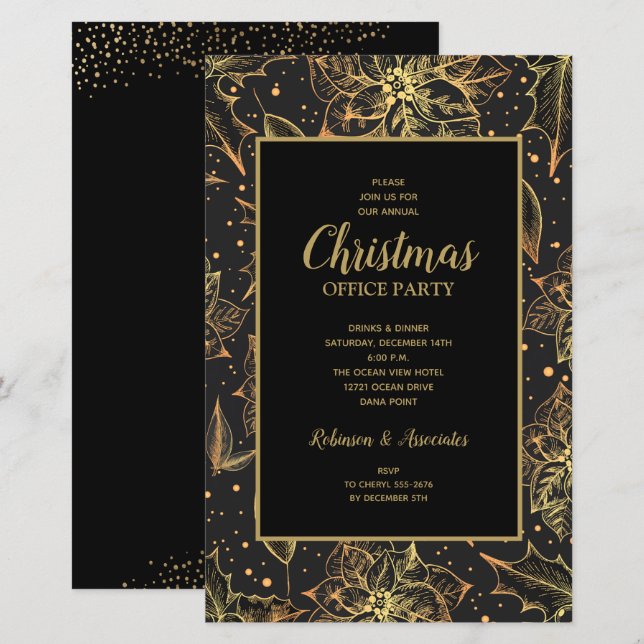 Lámina Invitaciones presupuestarias de Navidades de punti (Anverso / Reverso)