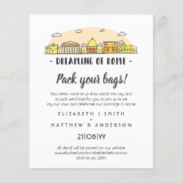 Lámina Invitaciones presupuestarias de ROME Skyline Boda