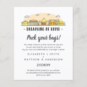 Lámina Invitaciones presupuestarias de ROME Skyline Boda