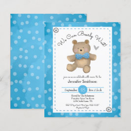 Lámina Invitaciones presupuestarias de Teddy Bear Baby Sh