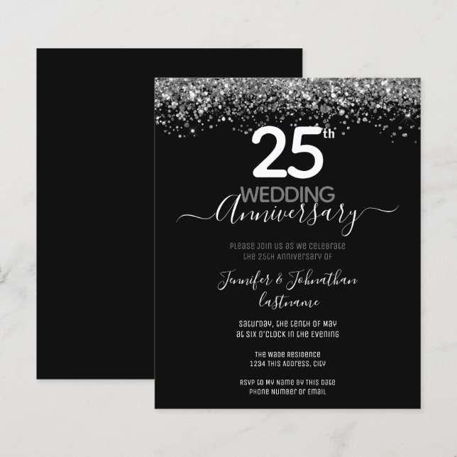 Lámina Invitaciones presupuestarias del 25º aniversario d (Anverso / Reverso)