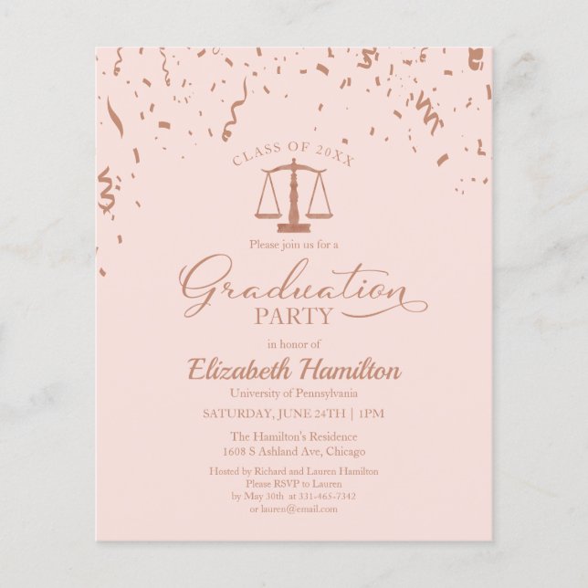 Lámina Invitaciones presupuestarias del partido de gradua (Anverso)