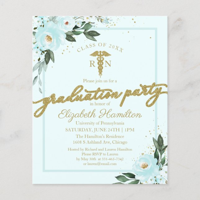 Lámina Invitaciones presupuestarias Enfermería Fiesta de  (Anverso)