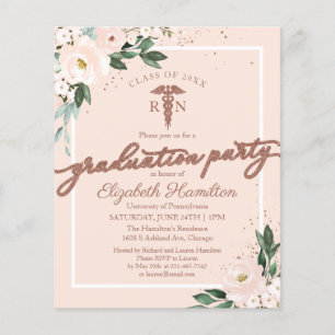 Lámina Invitaciones presupuestarias para Fiestas de grado