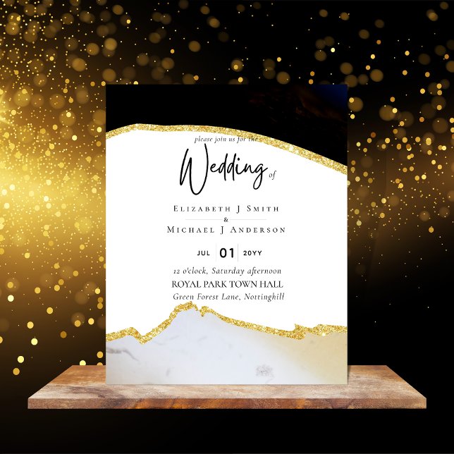 Lámina Invitaciones sublimes de la Boda Blanca de Oro Neg (Subido por el creador)