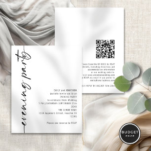 Lámina Invitados del Fiesta nocturno de Boda QR Calligrap