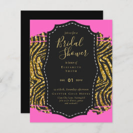 Lámina Invitan a animal a bañador de novia rosa de oro de