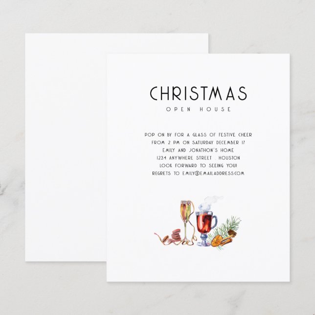 Lámina Invitan a Navidades de presupuesto a tomar bebidas (Anverso / Reverso)