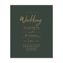 Invitan a una moderna boda de oro verde