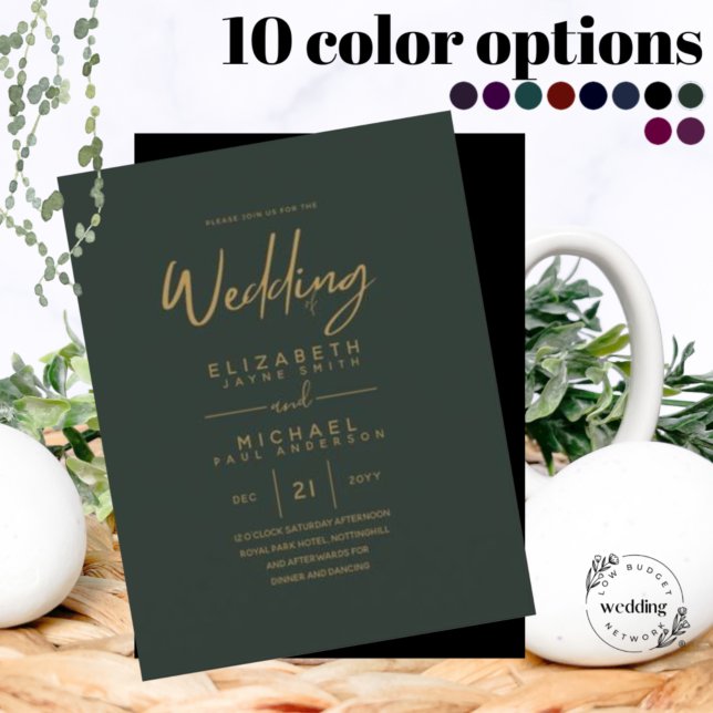 Lámina Invitan a una moderna boda de oro verde (Subido por el creador)