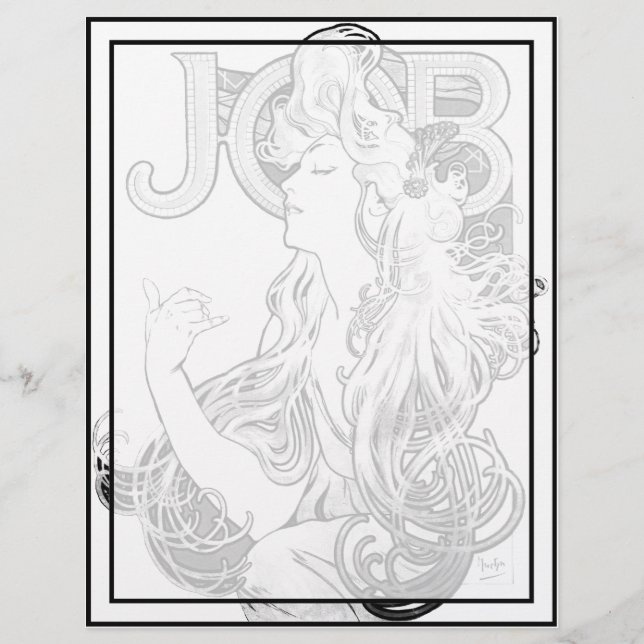 Lámina ISOGS de Alphonse Mucha JOB (Anverso)
