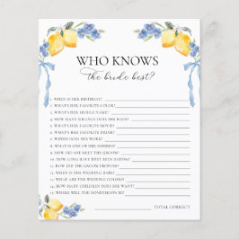 Lámina Italian Lemons Bows Who Knows the Bride Best Game