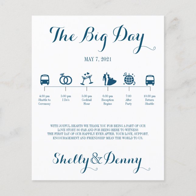 Lámina Itinerario Boda de iconos (Anverso)