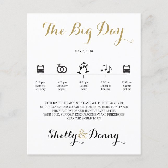 Lámina Itinerario Boda de iconos (Anverso)