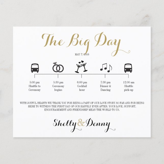 Lámina Itinerario Boda de iconos (Anverso)