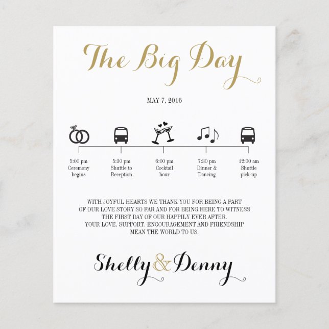 Lámina Itinerario Boda de iconos (Anverso)