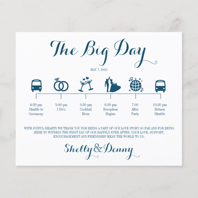 Lámina Itinerario Boda de iconos (Anverso)